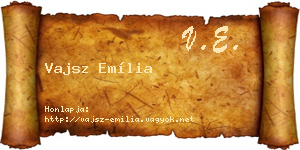 Vajsz Emília névjegykártya